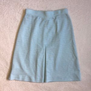 Vintage Sky Blue Slit Skirt